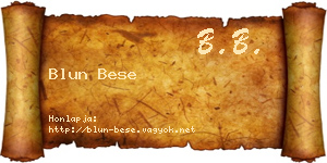 Blun Bese névjegykártya